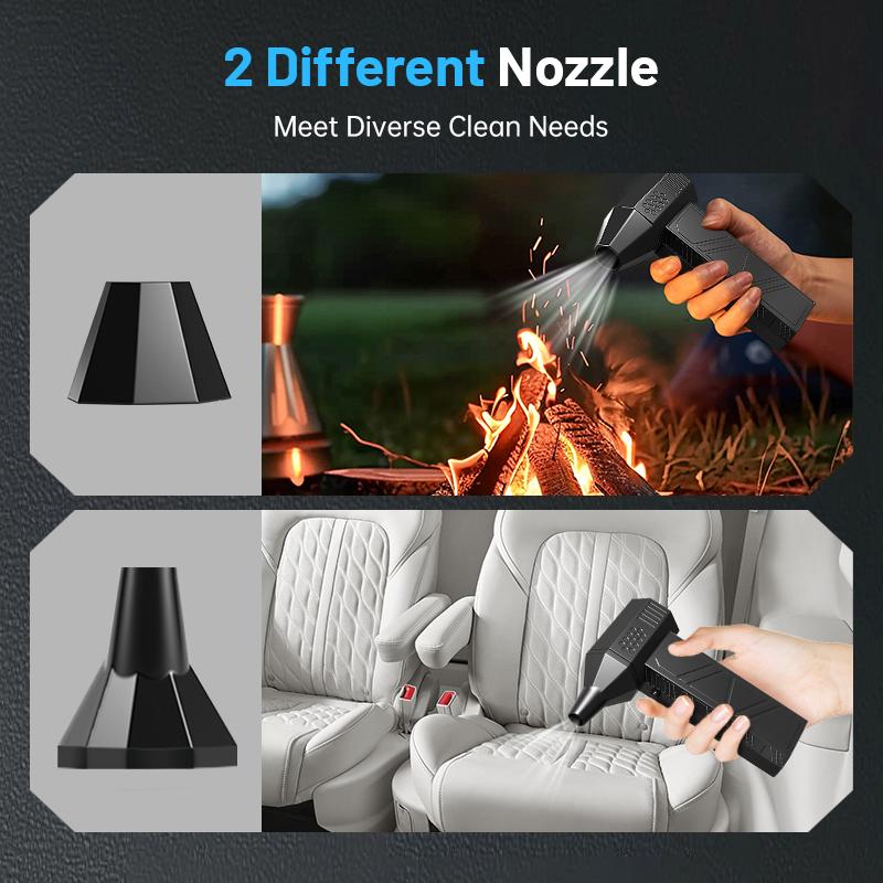 Powerful Turbo Fan, Mini Portable Jet Fan, Jet Fan 130,000 RPM High Speed Spinning, Type-C Rechargeable Clear Fan for Cars, Computers, Keyboards and Lenses